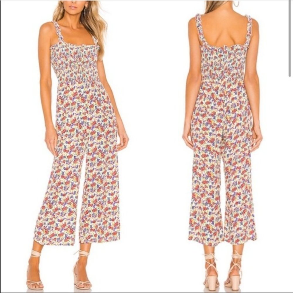 Faithfull the Brand floral smocked jumpsuit